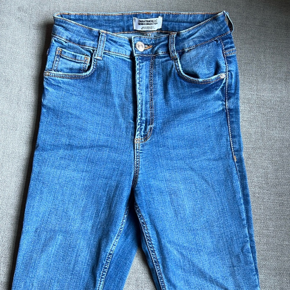 Zara High-rise Blue Denim Skinny Jean